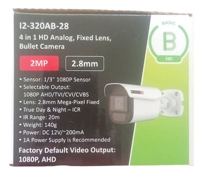 Cámara Vigilancia Provision Isr I2-320ab-28 Bullet 2 Mp 2.8
