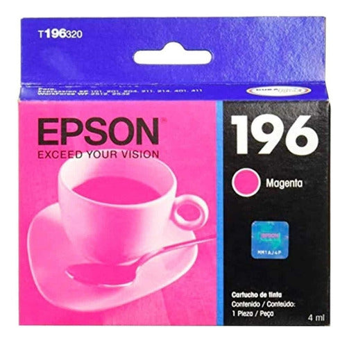 Cartucho Epson 196 Magenta, 290 Páginas T196320