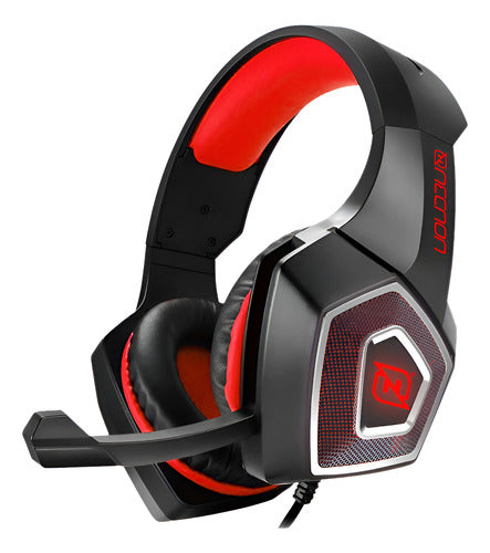 Necnon Audífonos Gamer Nbhg-dragon Alámbrico 3.5mm Negrorojo
