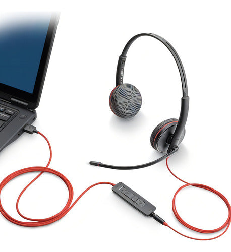 Poly Audífonos Micrófono Binaural Blackwire 3220 Usb A Negro