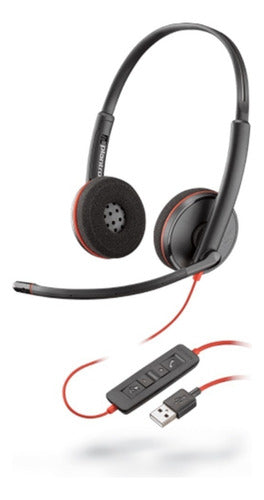 Poly Audífonos Micrófono Binaural Blackwire 3220 Usb A Negro