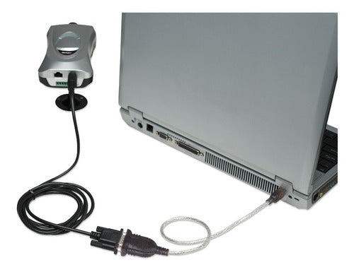 Manhattan - 205146 Convertidor De Usb A Puerto Serial/rs232 Plateado