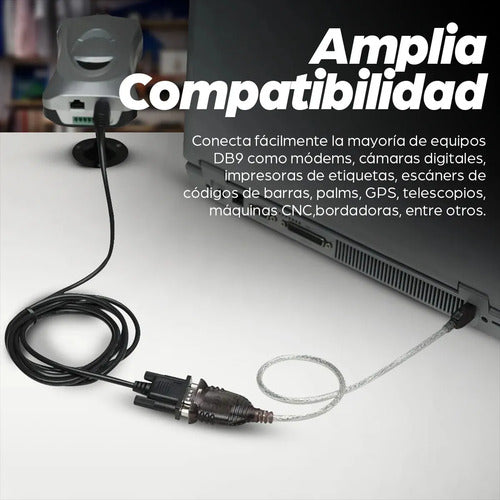 Manhattan - 205146 Convertidor De Usb A Puerto Serial/rs232 Plateado
