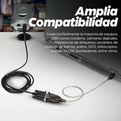 Manhattan - 205146 Convertidor De Usb A Puerto Serial/rs232 Plateado