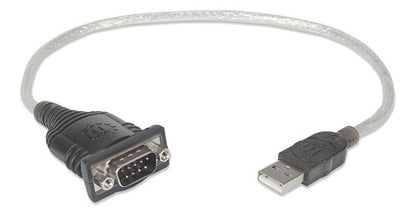 Manhattan - 205146 Convertidor De Usb A Puerto Serial/rs232 Plateado