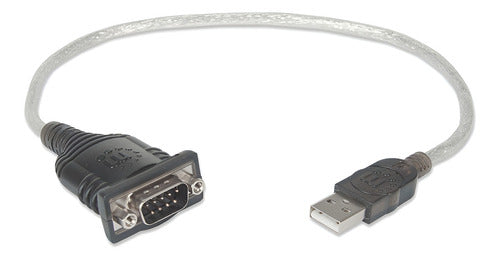 Manhattan - 205146 Convertidor De Usb A Puerto Serial/rs232 Plateado