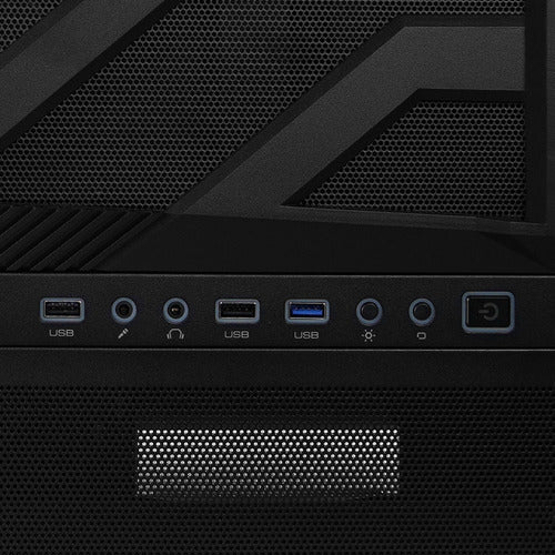 Gabinete Game Factor Csg800 Con Ventana, Midi-tower Negro