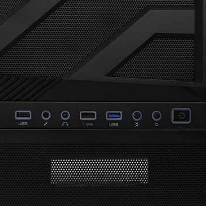 Gabinete Game Factor Csg800 Con Ventana, Midi-tower Negro