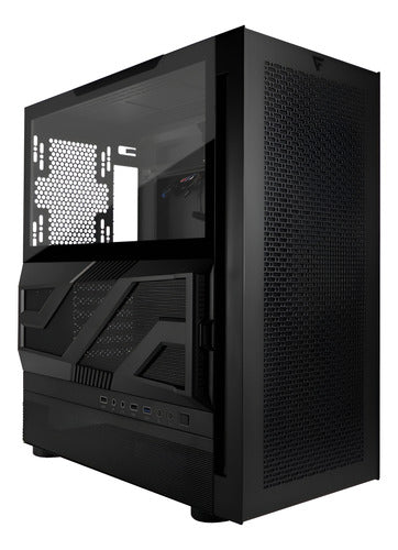 Gabinete Game Factor Csg800 Con Ventana, Midi-tower Negro