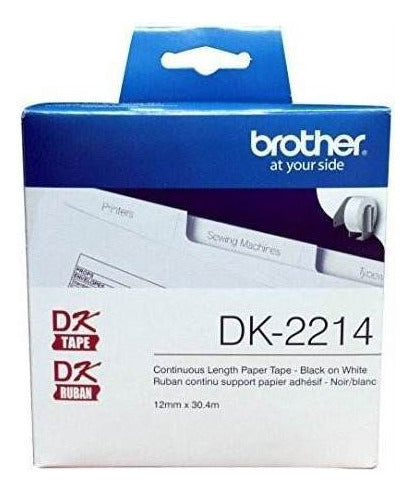 Brother Etiquetas Papel Continuo Dk2214 Negro Sobre Blanco