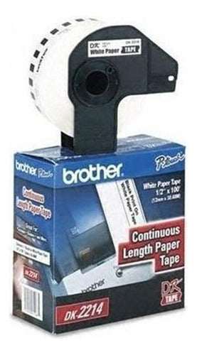 Brother Etiquetas Papel Continuo Dk2214 Negro Sobre Blanco