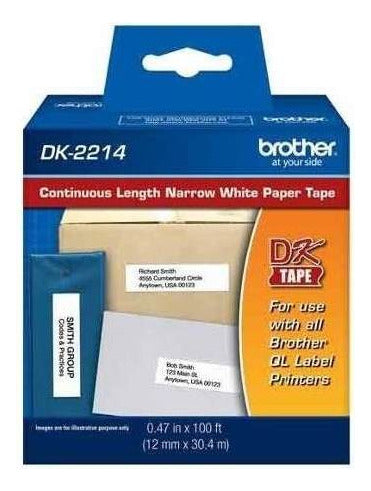 Brother Etiquetas Papel Continuo Dk2214 Negro Sobre Blanco
