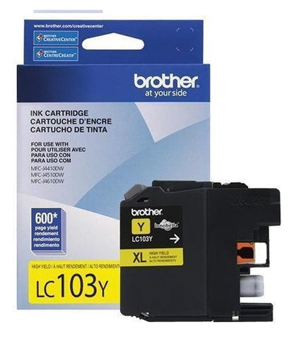 Cartucho Brother Lc103y Amarillo, 600 Páginas