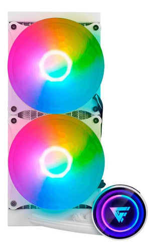Game Factor Lqg601 Enfriamiento Liquido Cpu, 2x120mm Blanco