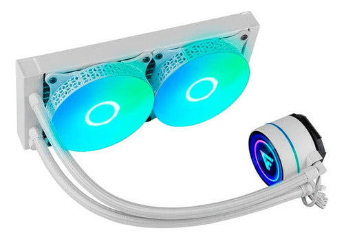 Game Factor Lqg601 Enfriamiento Liquido Cpu, 2x120mm Blanco