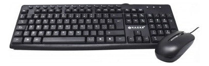 Kit De Teclado Y Mouse Naceb Na-112n, Alámbrico, Usb, Negro