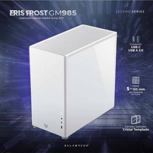 Gabinete Balam Rush Frost Gm985 Ventana Midi-tower Blanco