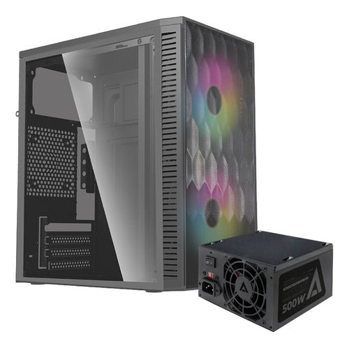 Gabinete Mini Torre Fuji Gc470 | M-atx, 500w Usb 3.0, 2xfan Color Negro