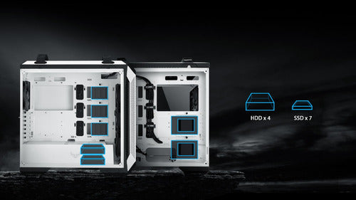 Gabinete Gamer Asus Tuf Gt501 Rgb Cristal Templado Blanco /v