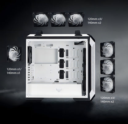 Gabinete Gamer Asus Tuf Gt501 Rgb Cristal Templado Blanco /v