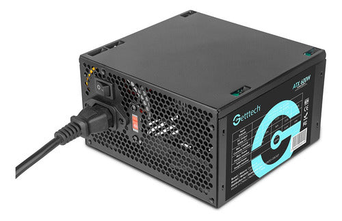 Fuente De Poder Getttech Gfs-60020-01, 20+4 Atx 120mm 600w