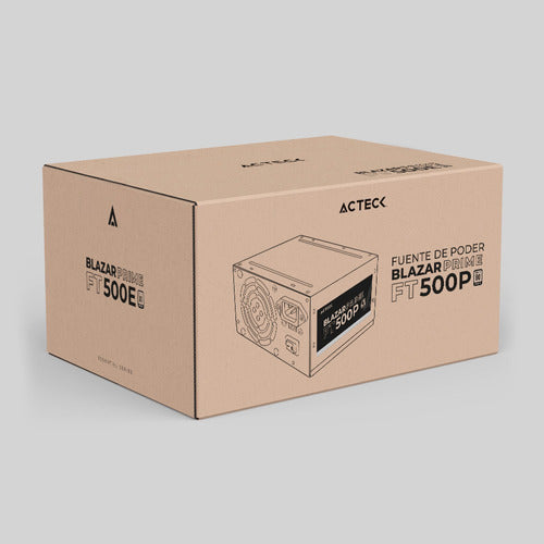 Fuente De Poder Acteck Ac-938143 20+4 Atx 80mm, 500w, Negro