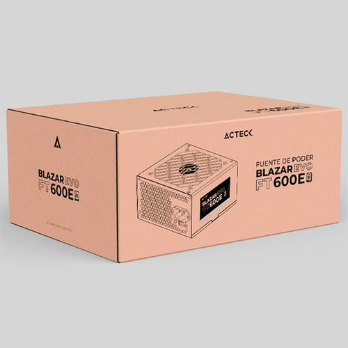 Fuente De Poder Acteck Blazar Evo Ft600e 120mm 600w, Negro