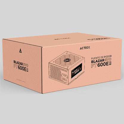 Fuente De Poder Acteck Blazar Evo Ft600e 120mm 600w, Negro