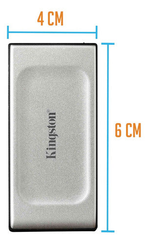 Ssd Externo Kingston Xs2000, 2tb, Usb C, Negro/plata