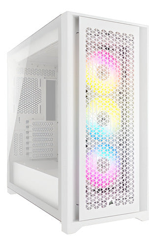 Gabinete Corsair Icue 5000d Rgb Airflow Midtower Atx Color Blanco