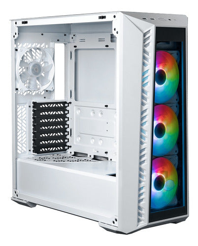 Gabinete Coolermaster Masterbox 520 Mediatorre, Argb, Blanco