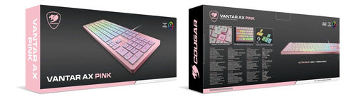 Teclado Rosa Gamer Cougar Vantar Ax Rgb, Switch Tijera