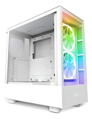 Gabinete Blanco Nzxt H5 Elite Con Ventana Rgb, Midi-tower