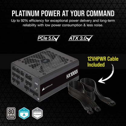 Fuente De Poder Corsair Hx1000i 80 Plus Platinum 140mm 1000w