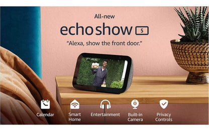 Bocina Amazon Echo Show 5 3ra Generación 5.5 Pulgadas Negro Carbón