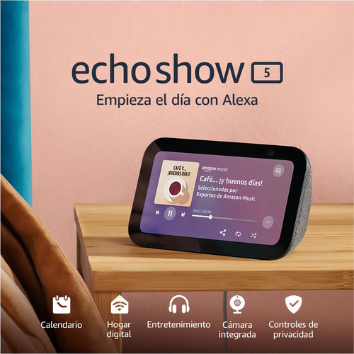 Bocina Amazon Echo Show 5 3ra Generación 5.5 Pulgadas Negro Carbón