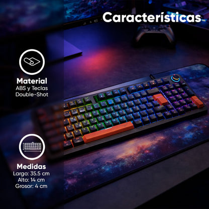 Teclado Gaming Naceb Na-0972 Mecánico Gris Qwerty