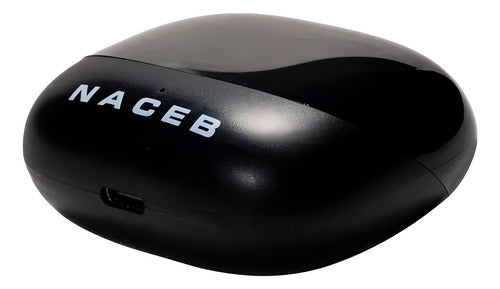 Audífonos Naceb Na-0322 In-ears Bluetooth 5.3 Usb Tipo C Negro