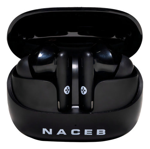 Audífonos Naceb Na-0322 In-ears Bluetooth 5.3 Usb Tipo C Negro