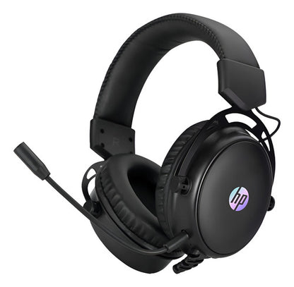Audífonos Hp Gamer Dhe-8005u Negros Con Luz Led Azul