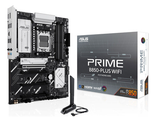 Tarjeta Madre Asus Prime B850-plus Wifi 6e Am5 Ddr5 Usb-c Negro