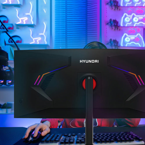 Monitor Curvo Para Gaming Hy View 34, Curvatura R1000, Ultrawide Qhd 3440x1440p, Pantalla Ips, 180hz, 1ms (mprt), 4ms... Negro
