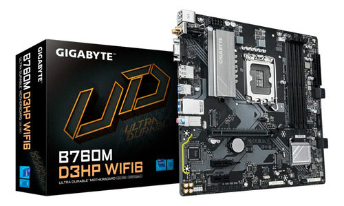 Tarjeta Madre Gigabyte B760m D3hp Micro-atx 1700 192gb Ddr5 Negro
