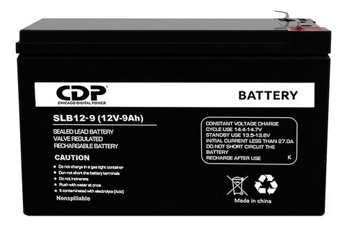 Batería No Break Cdp Slb12-9 Bateria 12vdc-9ah
