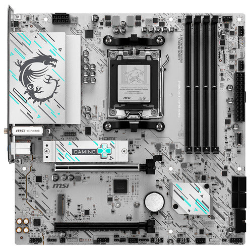 Tarjeta Madre Msi B840m Gaming, Micro-atx Am5 128gb Ddr5 Plateado