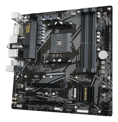 Tarjeta Madre Gigabyte B550m Ds3h Ac R2 1.0, Micro-atx, Am4 Negro