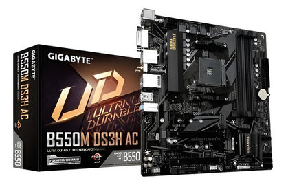 Tarjeta Madre Gigabyte B550m Ds3h Ac R2 1.0, Micro-atx, Am4 Negro