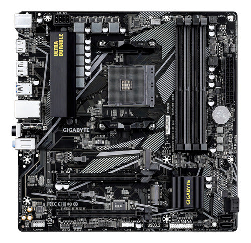 Tarjeta Madre Gigabyte B550m Ds3h Ac R2 1.0, Micro-atx, Am4 Negro