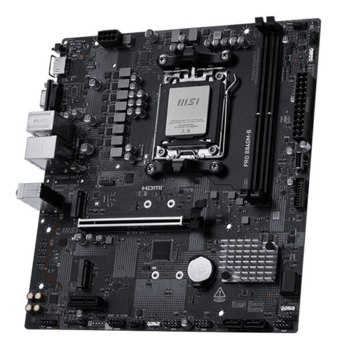 Tarjeta Madre Msi Pro B840m-b, Micro-atx Am5 128gb Ddr5 Negro