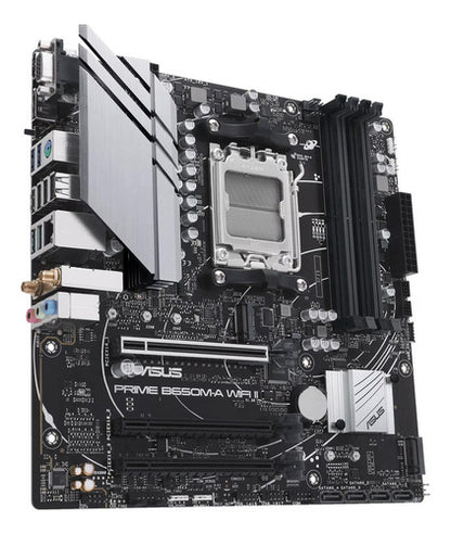 Tarjeta Madre Asus Prime B650m-a Wifi Ii Am5 Ddr5 Micro Atx Negro